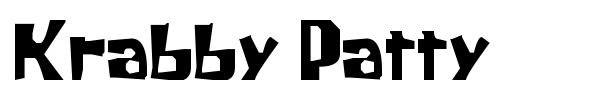 Krabby Patty font preview